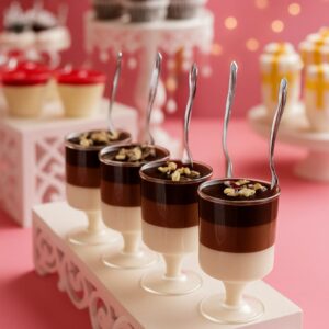 Десерт в стаканчику Три шоколади